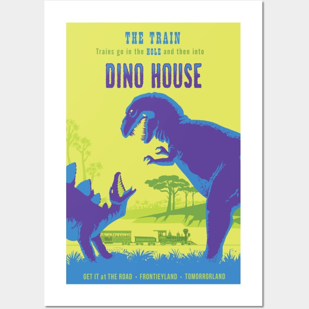 "DINO HOUSE" - Disnerland Parody Wall Art by disnerland